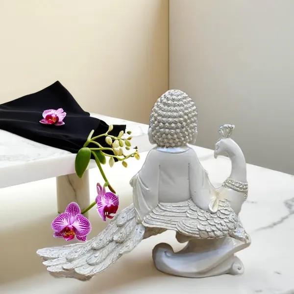 Buddha_Statue_With_Peacock_Resin_Figurine