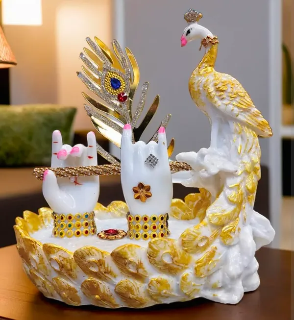 Decorative_Krishna_Hand_With_Shell_Design_And_Crown