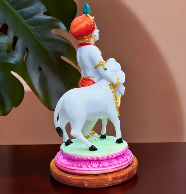 Krishna_Cow_Porcelain_Figurine