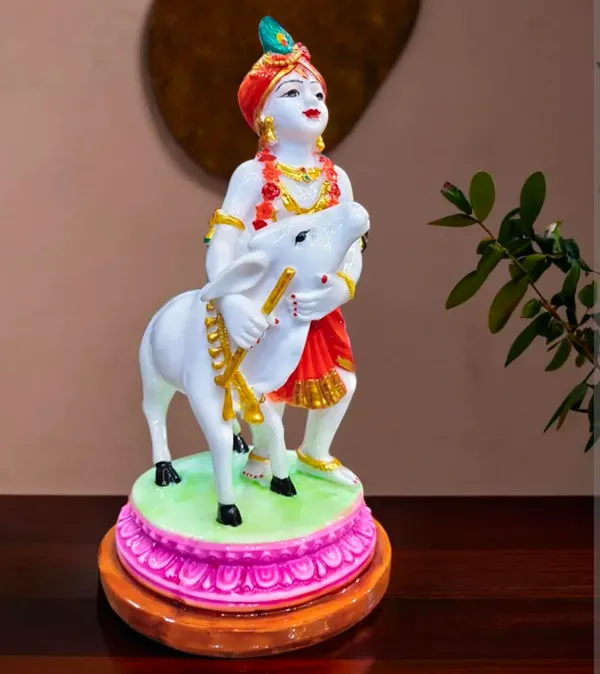Krishna_Cow_Porcelain_Figurine