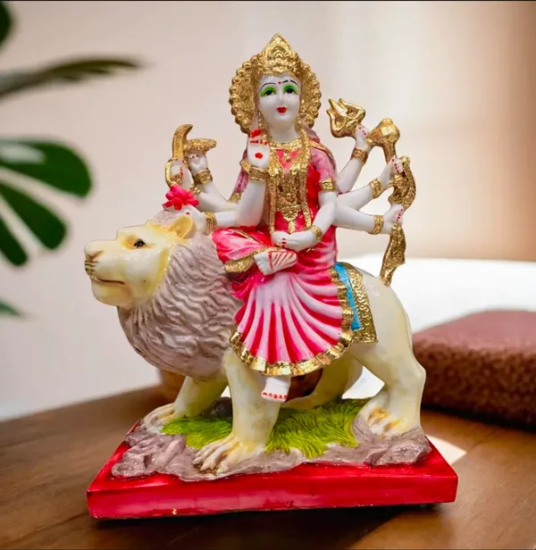 Durga_Idol_On_Lion_Resin_Statue