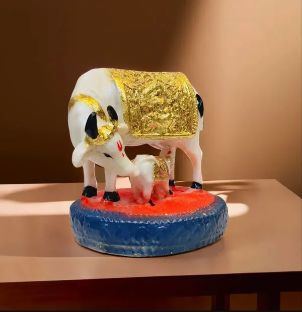 Kamdhenu_Cow_With_Calf_Figurine