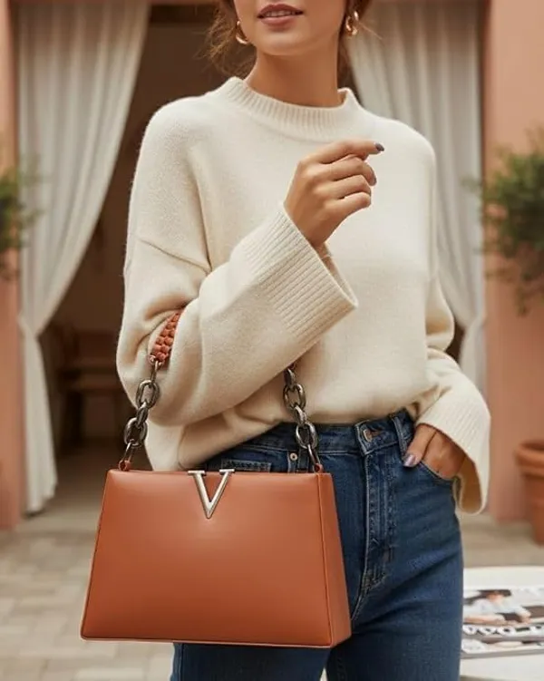 Women_S_Structured_Handbag_With_Chain_Strap