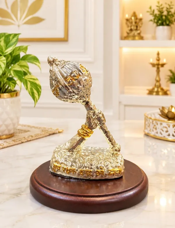 Hanuman_Gada_Idol_On_Wooden_Base