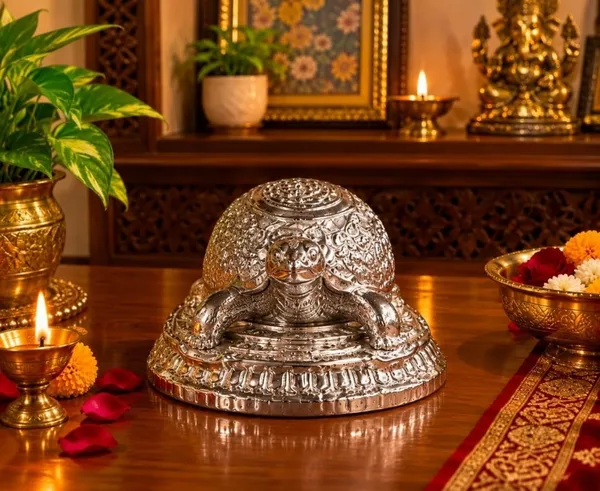Silver_Tortoise_Figurine_On_Base