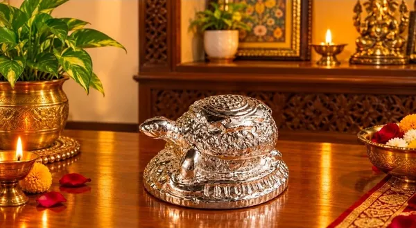 Silver_Tortoise_Figurine_On_Base