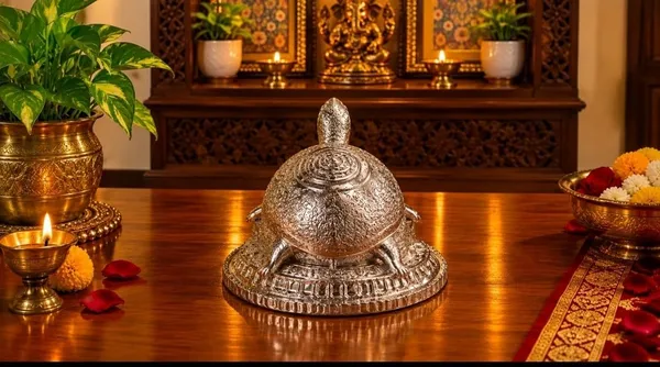 Silver_Tortoise_Figurine_On_Base