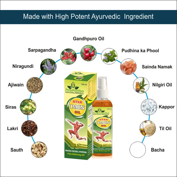Star_Pain_Relief_Oil_Best_Ayurvedic_Herbal_Pain_Oil_In_India_Jagdamba_Herbal_100_Ml
