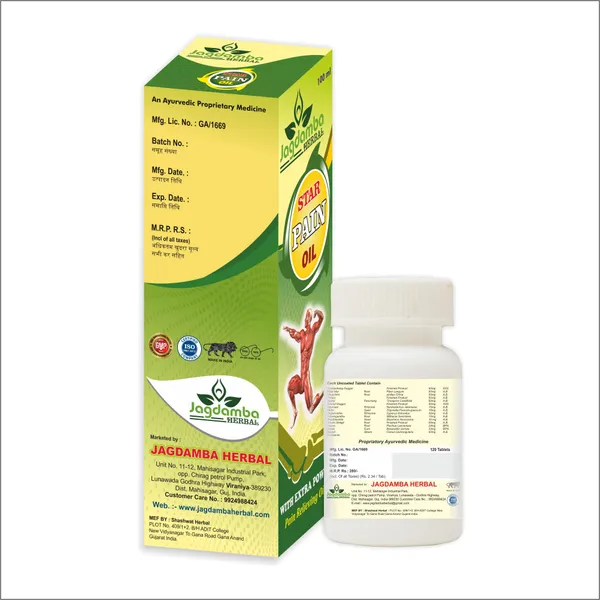 Star_Pain_Oil_100ml_Star_Pain_Tablet_120_Tablets_Combo_Jagdamba_Herbal