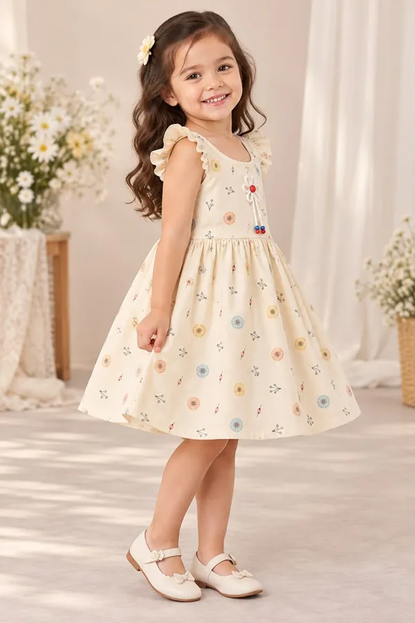 Yellow_Checked_Ruffle_Dress_for_Girls