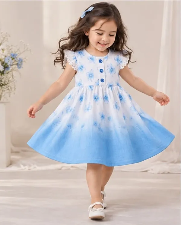 Blue_Floral_Fit_And_Flare_Dress_for_Girls