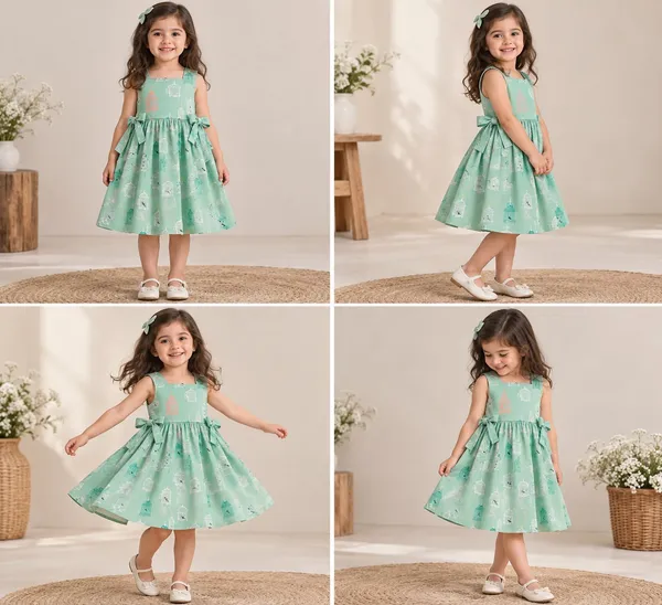 Green_Printed_Sleeveless_Dress_For_Girls