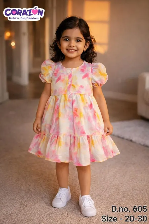 Pastel_Floral_Print_Fit_And_Flare_Dress_for_Girls