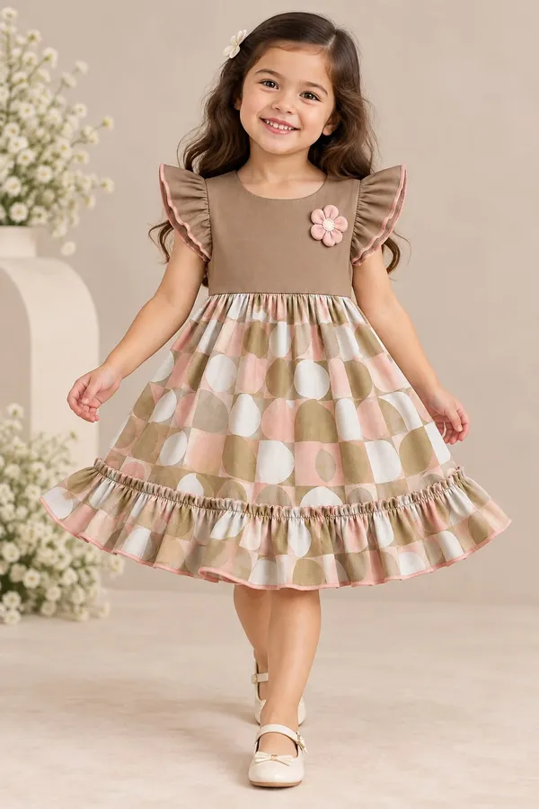 Beige_Printed_Fit_And_Flare_Dress_for_Girls
