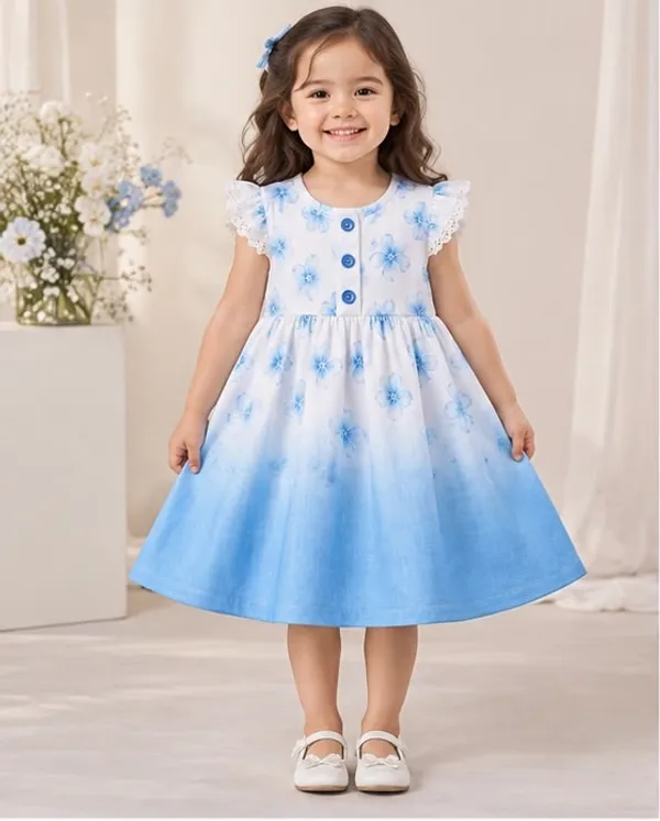 Blue_Floral_Fit_And_Flare_Dress_for_Girls