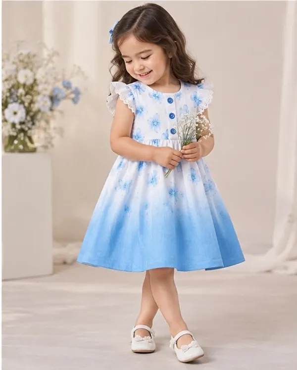 Blue_Floral_Fit_And_Flare_Dress_for_Girls