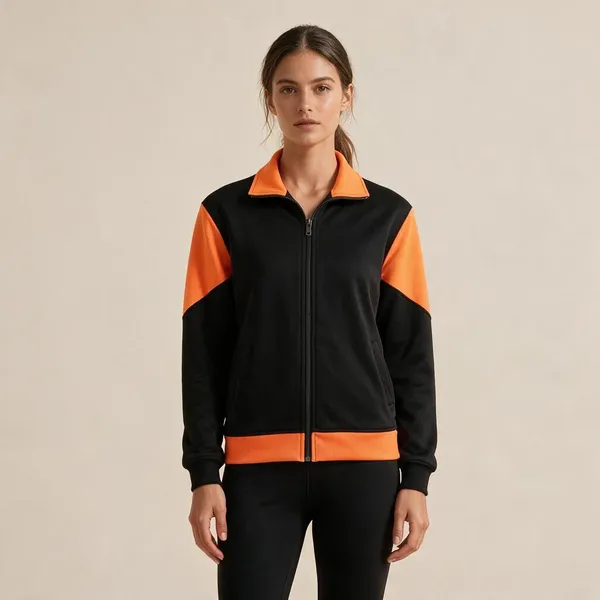 Black_And_Neon_Orange_Zip_Front_Jacket_For_Men
