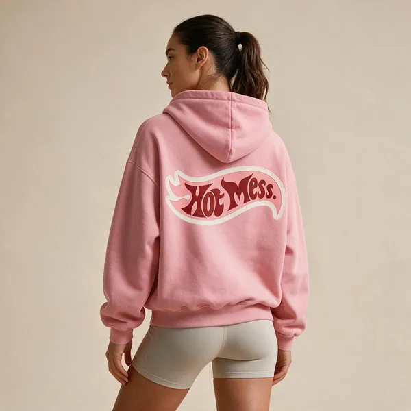 Pink_Graphic_Hooded_Sweatshirt_For_Women