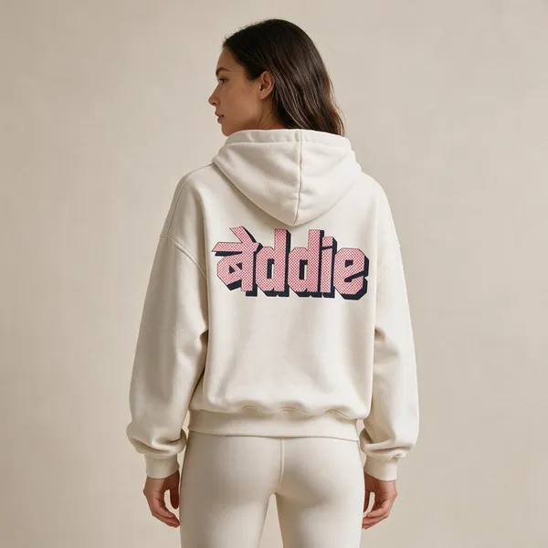 White_Casual_Pullover_Hoodie_For_Women