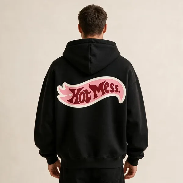 Black_Graphic_Pullover_Hoodie_For_Women
