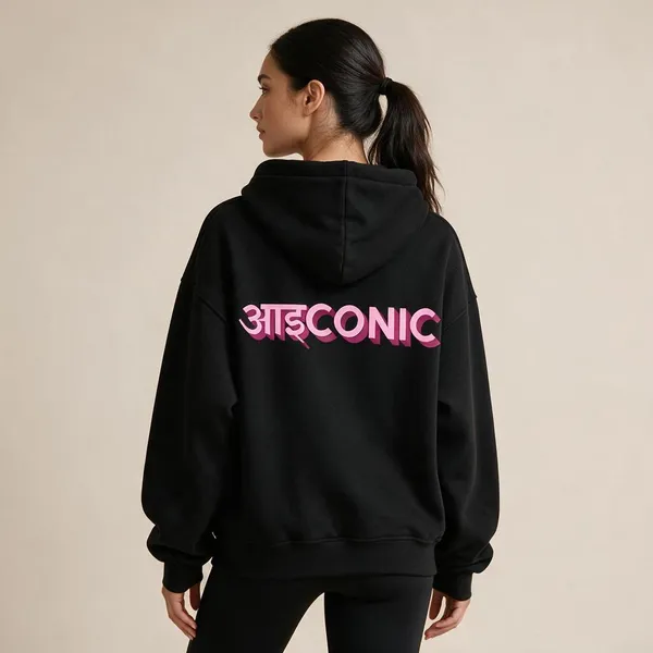 Black_Graphic_Pullover_Hoodie_For_Unisex