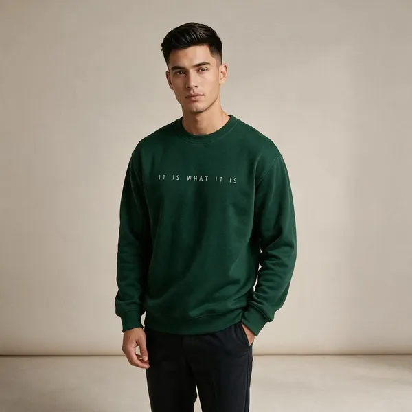 Green_Crew_Neck_Sweatshirt_For_Men