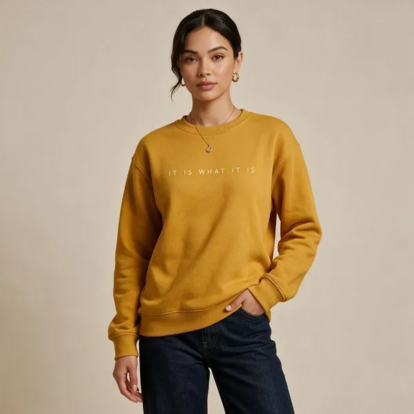 Mustard_Regular_Fit_Sweatshirt_For_Unisex