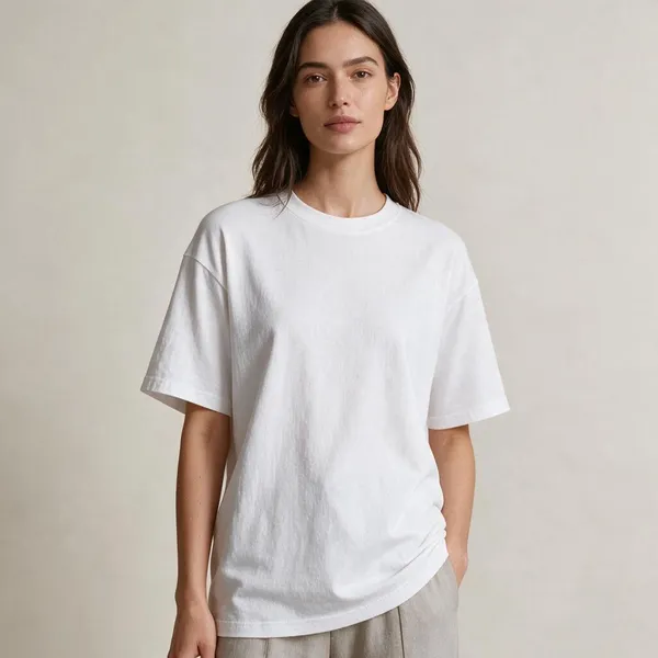 White_Regular_Fit_Crew_Neck_T_Shirt_For_Men