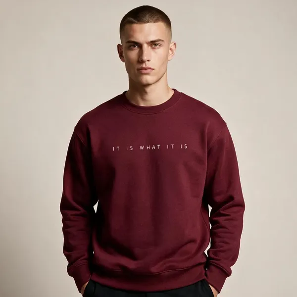 Burgundy_Crew_Neck_Sweatshirt_For_Men