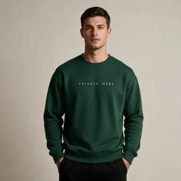 Green_Casual_Sweatshirt_For_Men_And_Women