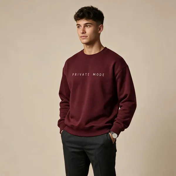 Maroon_Regular_Fit_Sweatshirt_For_Men