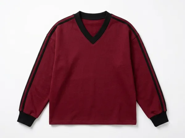 Maroon_V-Neck_Sweatshirt_for_Unisex