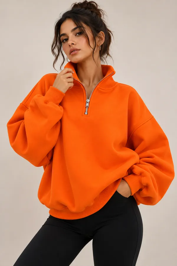 Orange_Oversized_Quarter_Zip_Sweatshirt_for_Women