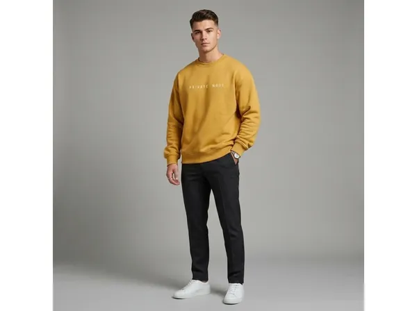 Mustard_Regular_Fit_Sweatshirt_for_Unisex