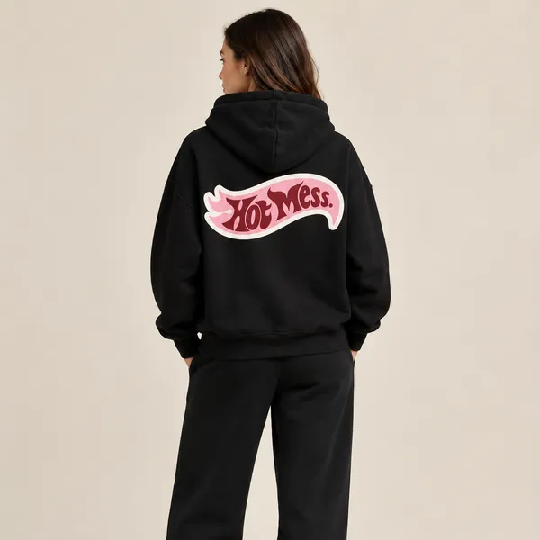 Black_Graphic_Pullover_Hoodie_For_Women