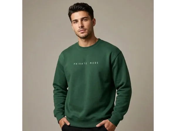 Green_Casual_Sweatshirt_for_Men_And_Women