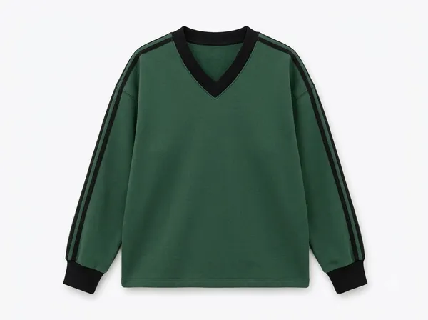 Green_Regular_Fit_V-Neck_Sweatshirt_for_Men