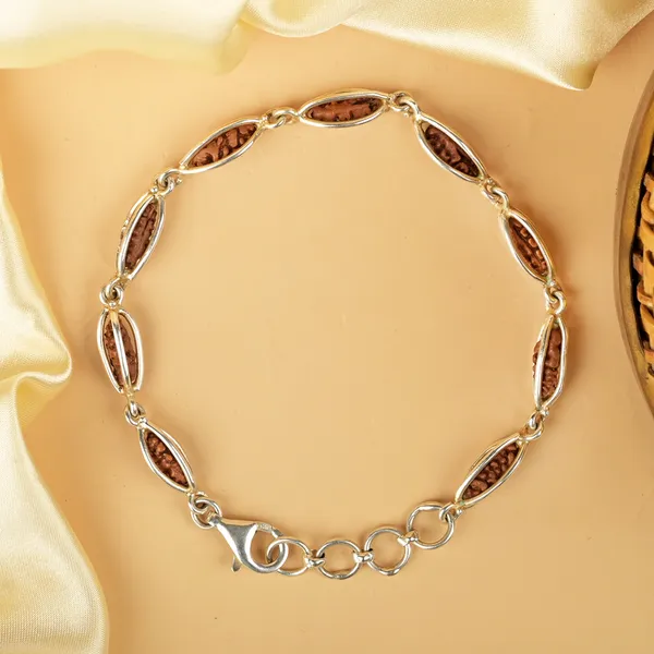 1_Mukhi_Rudraksha_925_Silver_Cage_Design_Bracelet