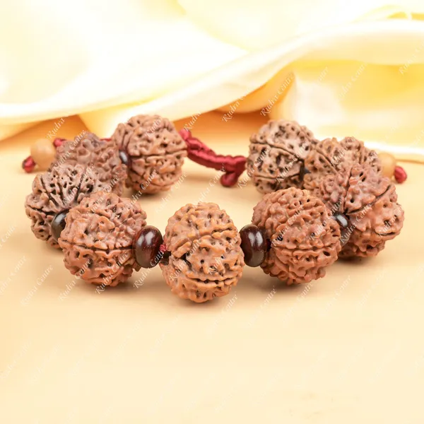 10_Mukhi_Nepali_Rudraksha_X_Red_Sandal_Adjustable_Bracelet