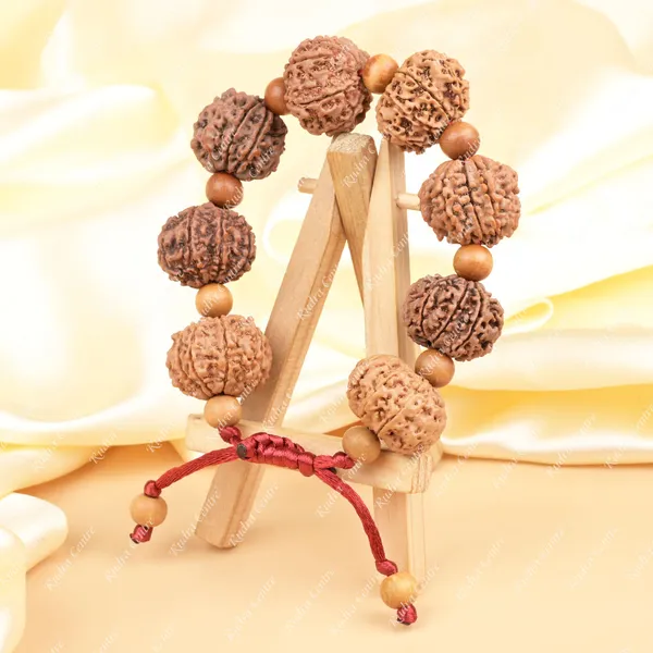 10_Mukhi_Nepali_Rudraksha_X_White_Sandal_Adjustable_Bracelet