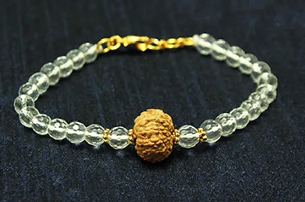 10_Mukhi_Rudraksha_Sphatik_Beads_Panchdhatu_Rakhi