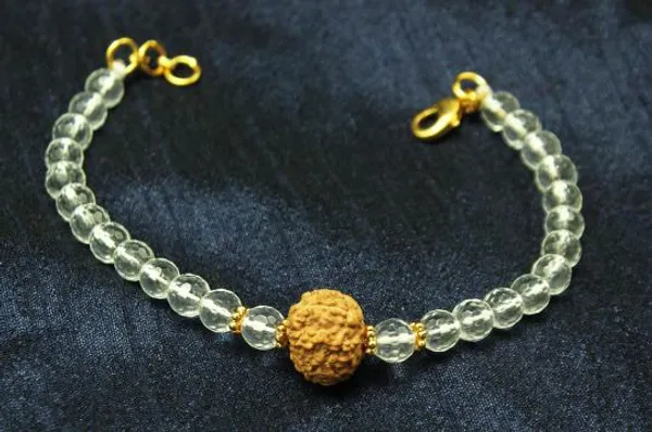 10_Mukhi_Rudraksha_Sphatik_Beads_Panchdhatu_Rakhi