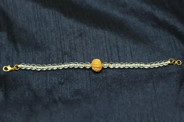 10_Mukhi_Rudraksha_Sphatik_Beads_Panchdhatu_Rakhi