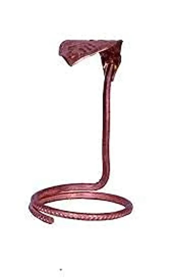 A_S_Ventures_Light_Weight_Copper_Shivling_Naag_Small_25_G_5_X_5_X_10_Cm_Hood_Width_3_Cms_Red_Standard_Ptss_43