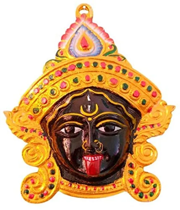 A_S_Ventures_Maa_Kali_Maha_Kaali_Metal_Face_Evil_Eye_Protector_Vastu_Wall_Hanging_Decor_For_Home_Shop_Antique_Metal_Hand_Painted_For_Home_Pooja_Temple