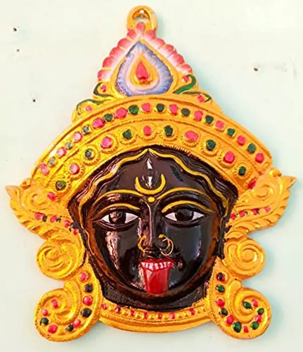 A_S_Ventures_Maa_Kali_Maha_Kaali_Metal_Face_Evil_Eye_Protector_Vastu_Wall_Hanging_Decor_For_Home_Shop_Antique_Metal_Hand_Painted_For_Home_Pooja_Temple
