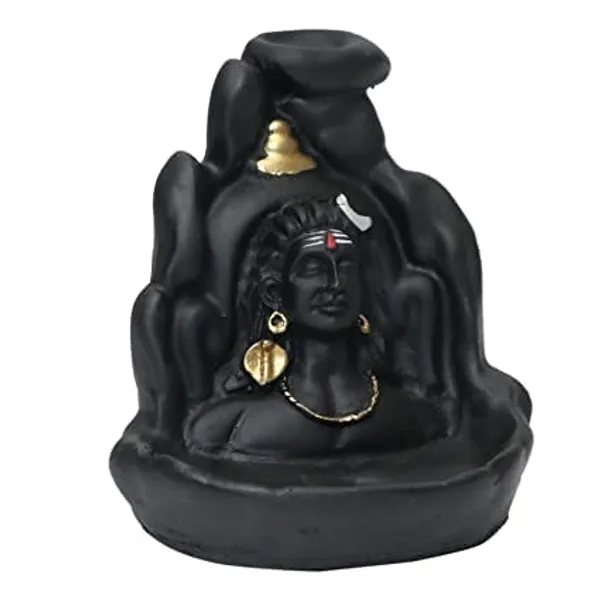 A_S_Ventures_Meditating_Dhyan_Mudra_Lord_Adiyogi_Mahadev_Shiv_Shankara_Backflow_Cone_Incense_Holder_With_10_Free_Smoke_Backflow_Scented_Cone_Incenses_Black_For_Home_Deocor_Gifting_Living_Room