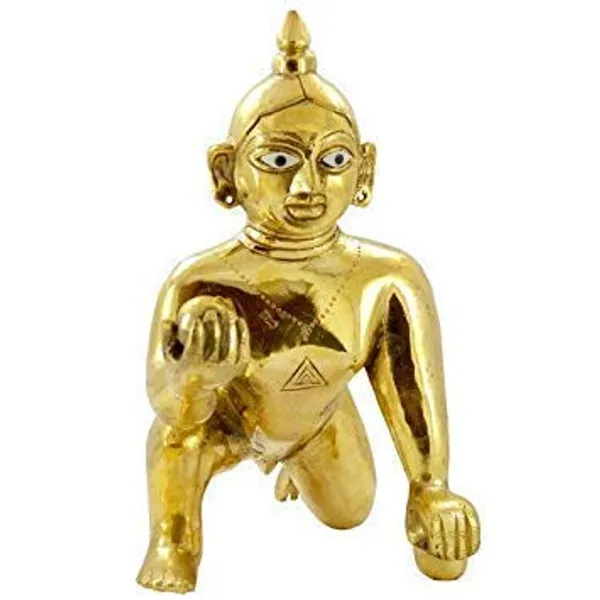 A_S_Ventures_Laddu_Gopal_Murti_Brass_Idol_With_Shringar_Set_Of_Mukut_Mala_Bansuri_Asan_And_2_Dresses_For_God_Krishna_Ladoo_Gopal_Dress_Combo_1_No