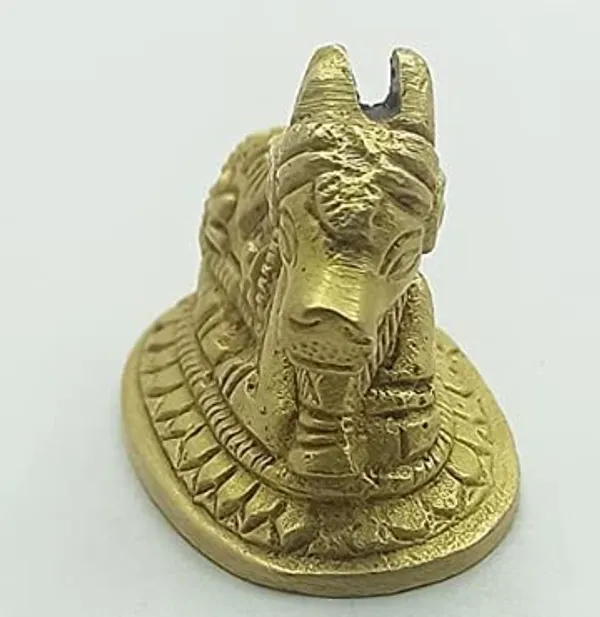 A_S_Ventures_Nandi_Vahan_Of_Shiv_Ji_Beautiful_Hand_Carved_And_Spiritual_Product_In_Brass_Gold_For_Temple_Mandir
