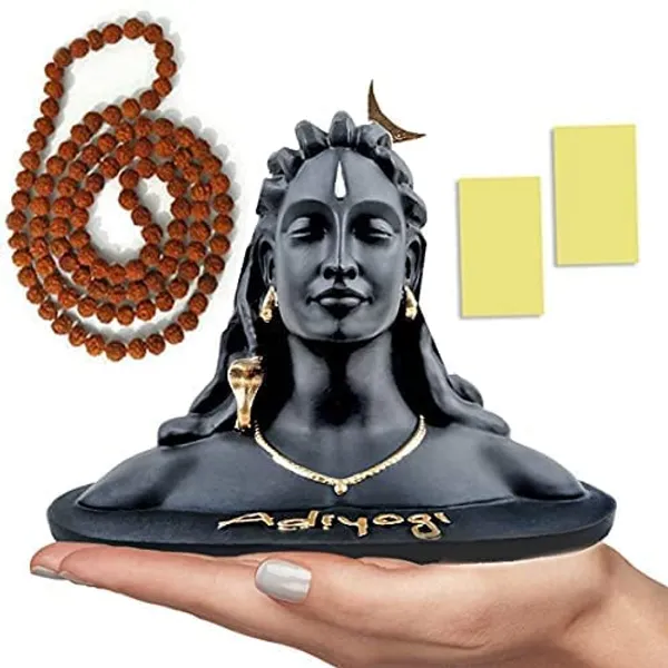 A_S_Ventures_Resin_5_5_Inch_Height_Adiyogi_Statue_With_Rudraksha_Mala_For_Car_Accessories_For_Dash_Board_Pooja_Gift_Decor_Items_For_Home_Office_Made_In_India_5_5_Inch